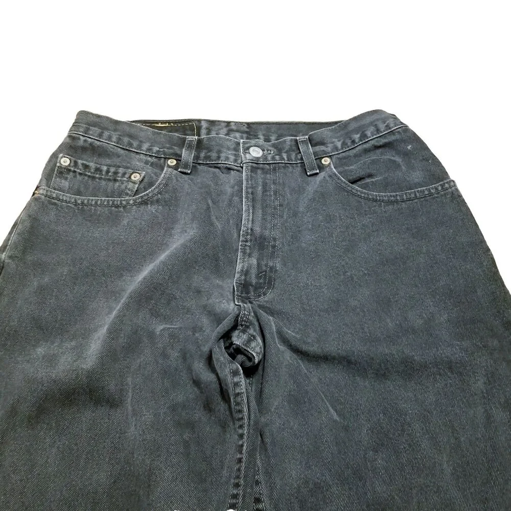 Levi's 560 Jeans Men Size 32x30 Black Dark Gray Denim Vtg Made In USA (31x28.5)